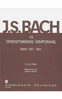 bach j.s. - sinfonias 3 partes bwv787-801 -3 flautas